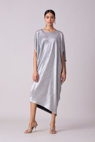 Aurelia Dress - Textured Silver
