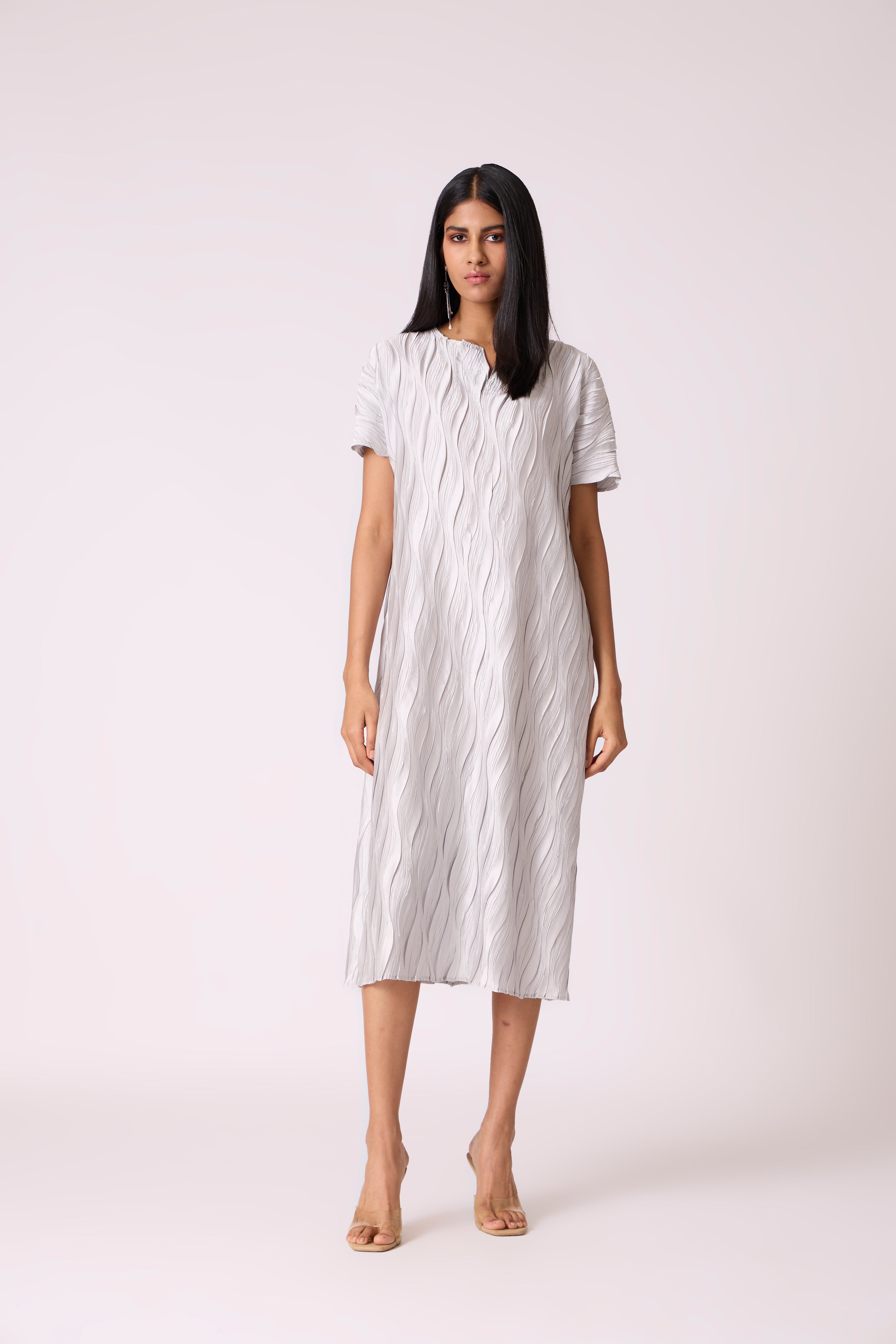 Valerie Satin Dress - Platinum Grey Valerie Satin Dress - Platinum Grey