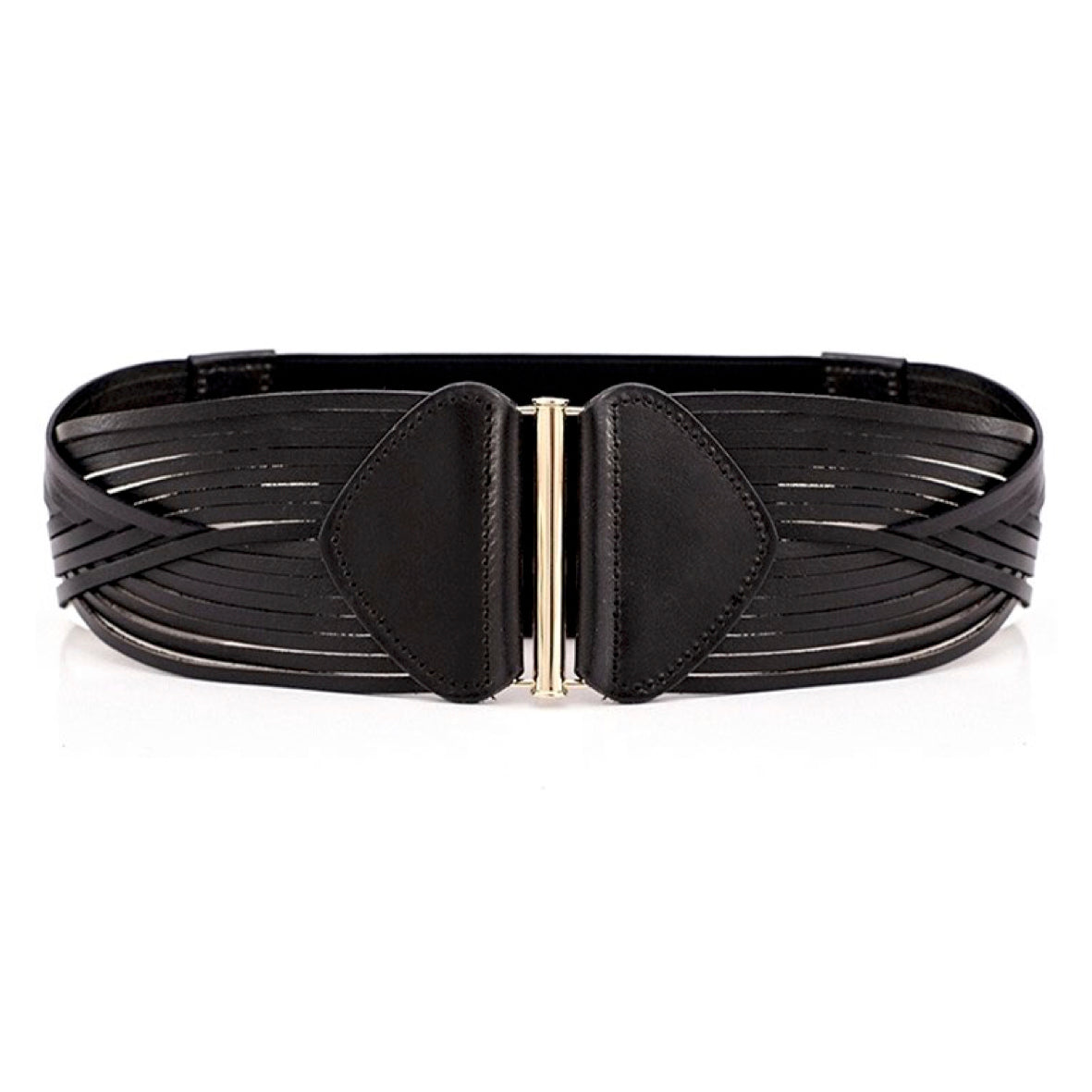 Black Laser Cut Leather Belt.
 Black Laser Cut Leather Belt.