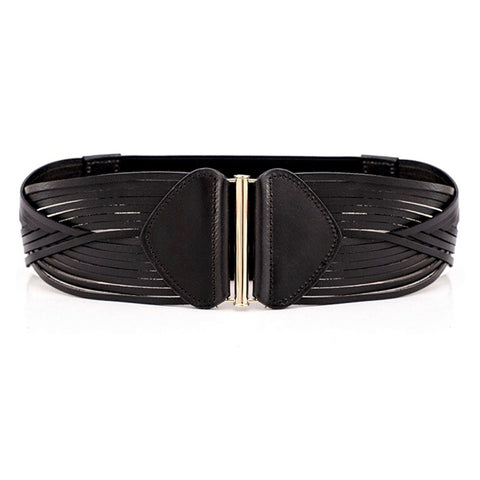 Black Laser Cut Leather Belt.
 Black Laser Cut Leather Belt.