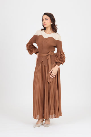Lucille Skirt Set - Brown