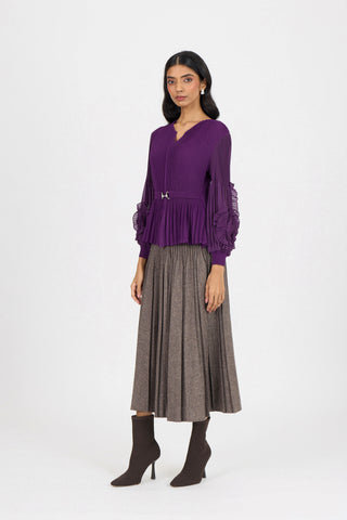 Emery Ruffle Top - Purple