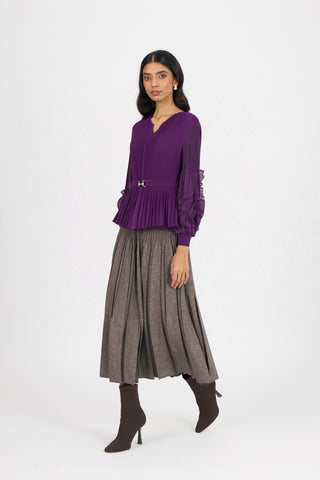 Emery Ruffle Top - Purple