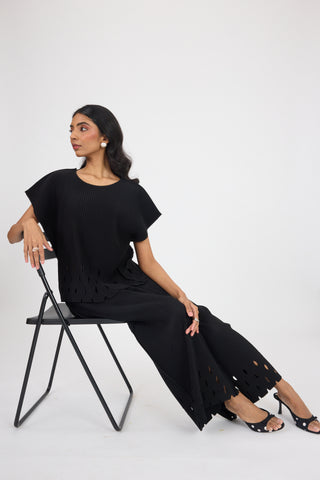Gabriel Cutwork Set - Black