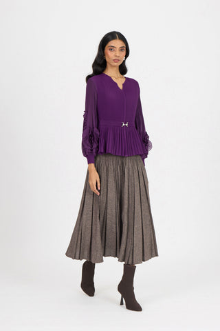 Emery Ruffle Top - Purple