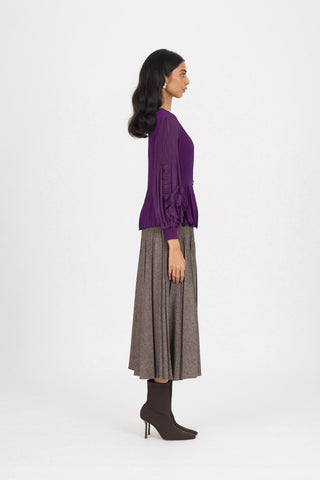Emery Ruffle Top - Purple