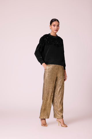 Corene Velvet Top - Black