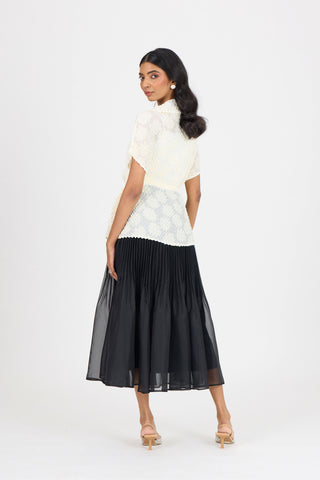 Evelyn Chevron Top - Ivory