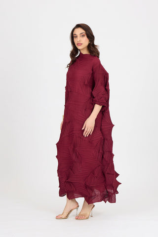 Mona Midi Dress - Maroon