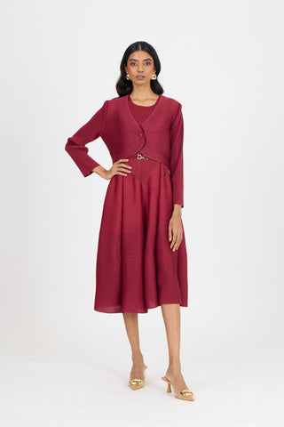 Elizabeth Dress - Crimson Red