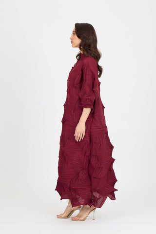 Mona Midi Dress - Maroon