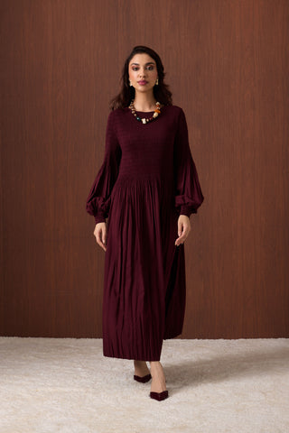 Faye Dress - Burgundy