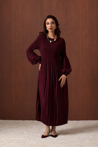 Faye Dress - Burgundy