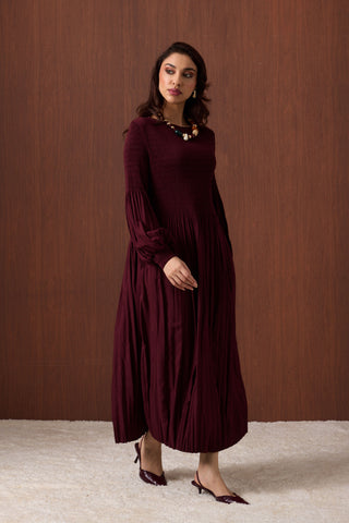 Faye Dress - Burgundy