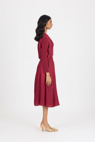 Elizabeth Dress - Crimson Red