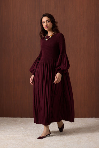 Faye Dress - Burgundy