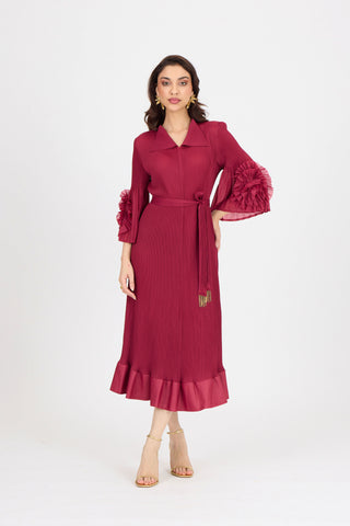 Marica Dress - Crimson Red