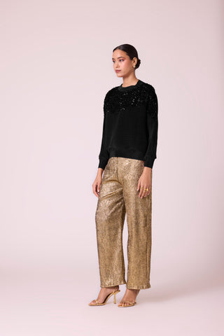 Corene Velvet Top - Black