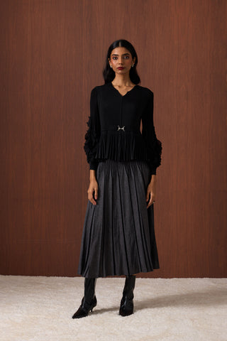 Emery Ruffle Top - Black