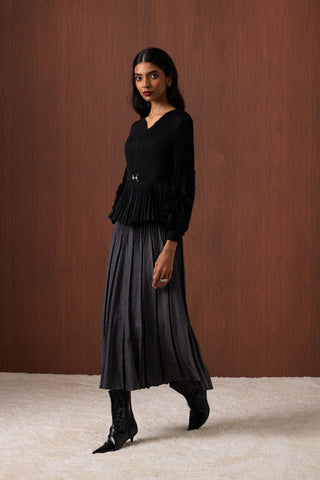 Emery Ruffle Top - Black