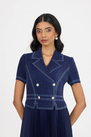 Claire Denim Dress - Navy