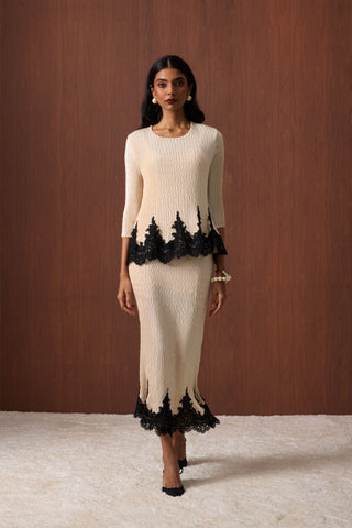 Leona Skirt Set - Pearl
