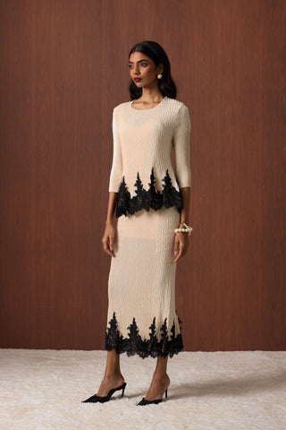 Leona Skirt Set - Pearl