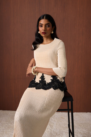 Leona Skirt Set - Pearl