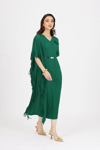 Giselle Drape Dress - Green