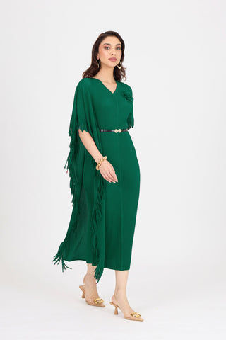 Giselle Drape Dress - Green