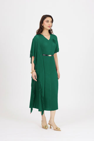 Giselle Drape Dress - Green