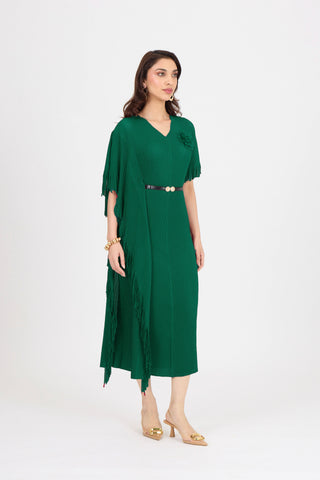 Giselle Drape Dress - Green