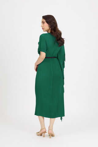 Giselle Drape Dress - Green