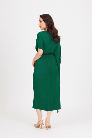 Giselle Drape Dress - Green