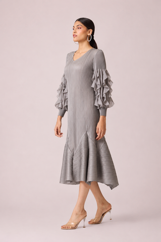 Florelle Dress - Stone Grey