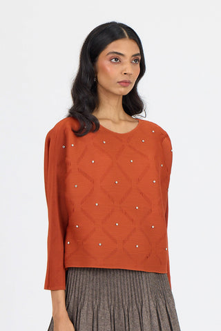 Lynet Top - Rust Orange