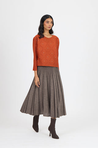 Lynet Top - Rust Orange