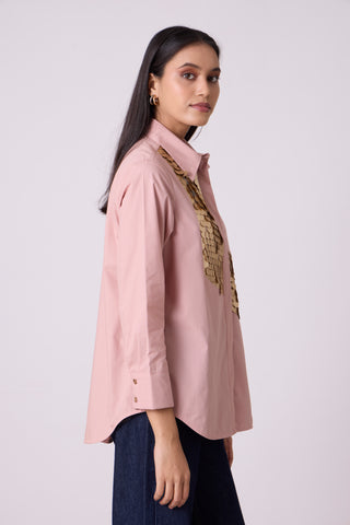 Levi Sequins Shirt - Ash Pink