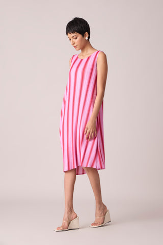 Evelyn Stripe Dress - Pink