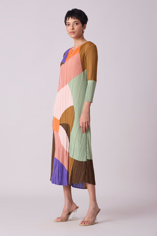Vivenne Abstract Dress - Multicolour