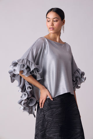 Ray Top - Micropleated Silver