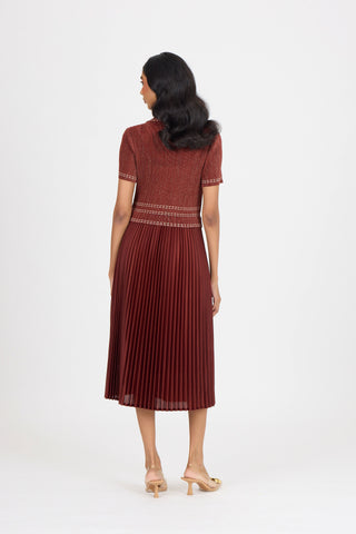 Claire Denim Dress - Garnet