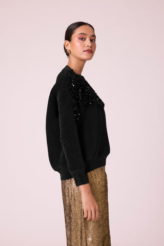 Corene Velvet Top - Black