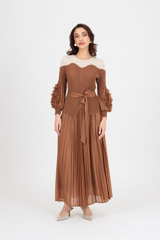Lucille Skirt Set - Brown