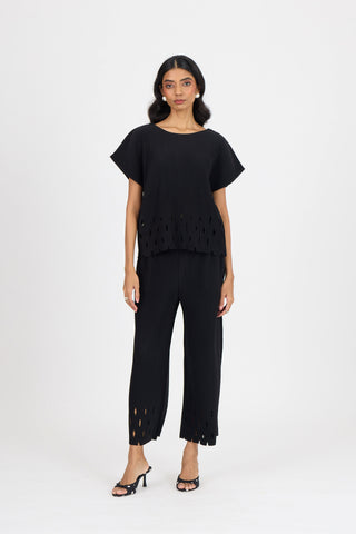 Gabriel Cutwork Set - Black