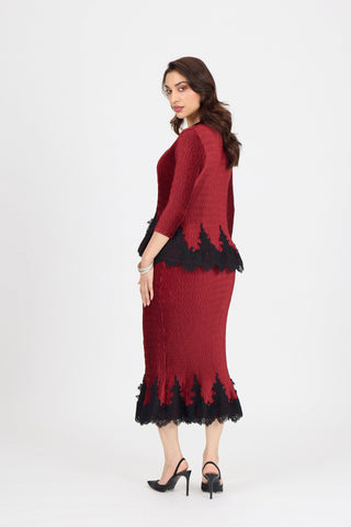 Leona Skirt Set - Sangria