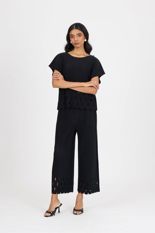 Gabriel Cutwork Set - Black