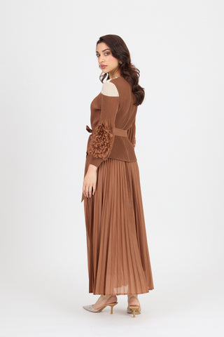 Lucille Skirt Set - Brown