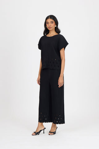 Gabriel Cutwork Set - Black