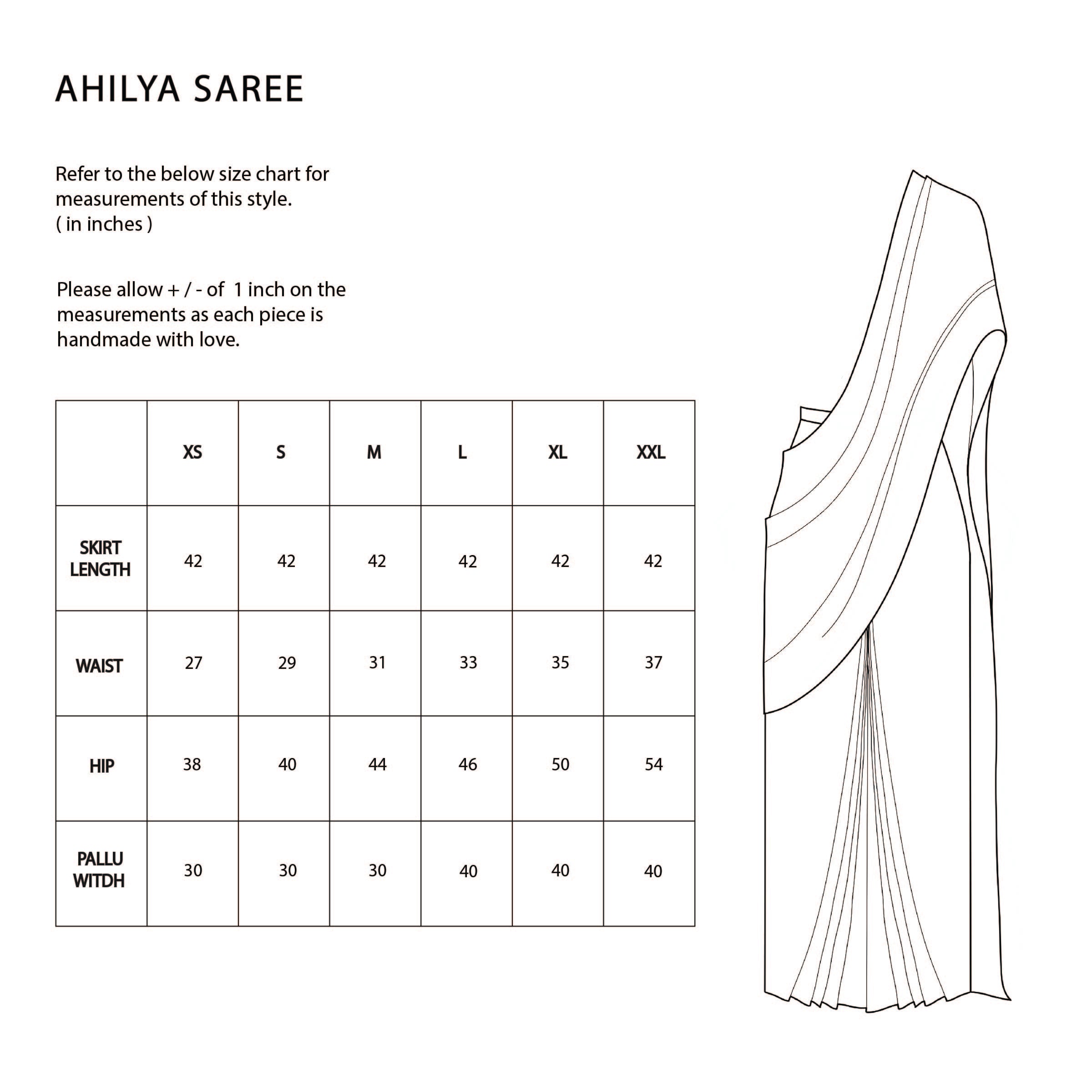 Ahilya Saree - Copper Metallic